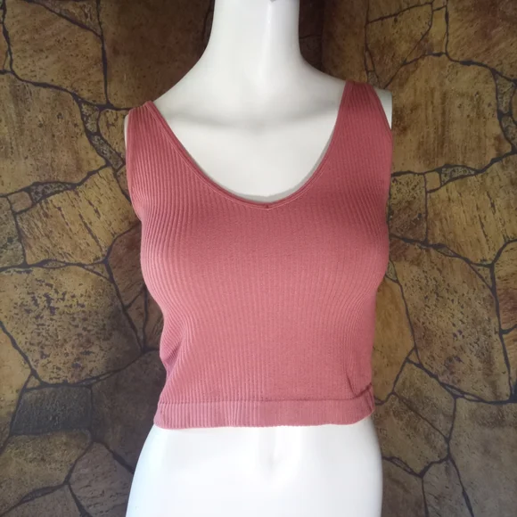 Free People Ribbed Rust Tank Top - Picture 1 of 4